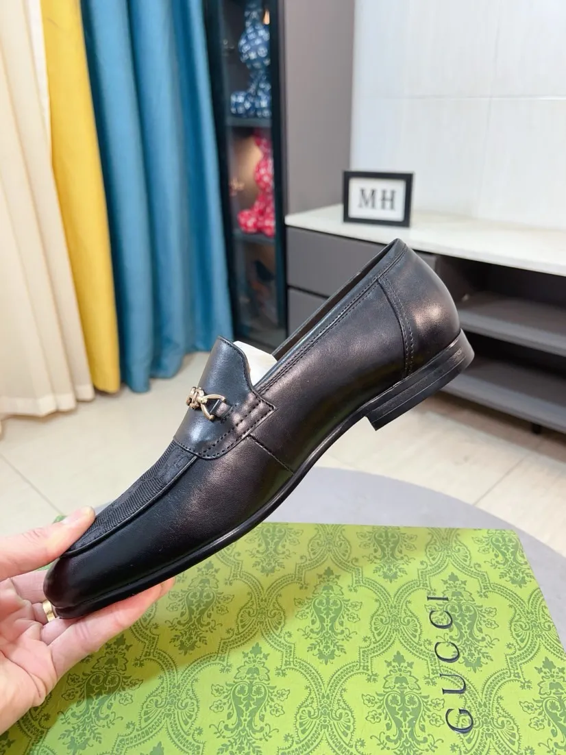 Men's shoes 💰500🌹🌹【GUCCI】The most popular classic Gucci leather shoes. Synchronized with the official website, the upper is made of Italian first-layer cowhide ➕cowhide lining, with unique brand and unique craftsmanship. Highlighting the hot style of the new year. Stop hesitating, stop wandering, get it now. Number: 38--44